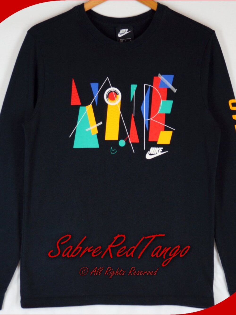Nike Air Game Changer Graphic Cotton Long Sleeve T-Shirt CQ7170-010 Black Medium